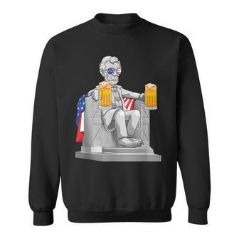 Abe Lincoln T 4Th Of July Drinkin Memorial Sweatshirt | Mazezy