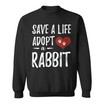 Adopt A Rabbit Funny Rescue Bunny Mo Sweatshirt - Monsterry