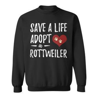 Adopt A Rottweiler Funny Rescue Dog Sweatshirt - Monsterry