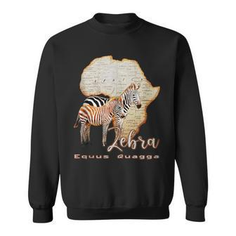 Africa Zebra Safari Savannas Zoo Equus Quagga Souvenir Sweatshirt | Mazezy