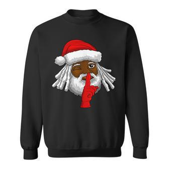 African American Santa Claus Christmas Party Decor Sweatshirt - Seseable