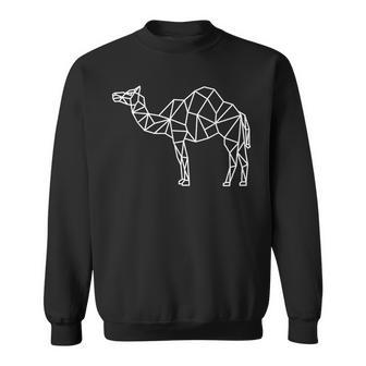 African Camel Safari Low Poly Graphic Sweatshirt | Mazezy
