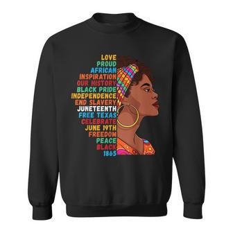 African Girl Junenth 19Th June 1865 - Black History Month Sweatshirt | Mazezy DE
