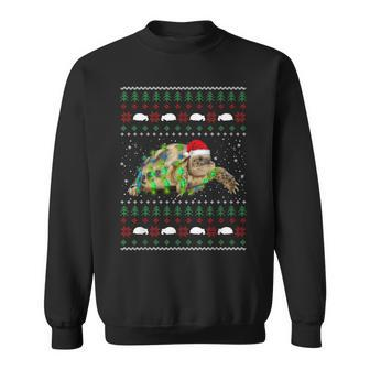 African Sulcata Tortoise Ugly Christmas Sweater Sweatshirt | Mazezy