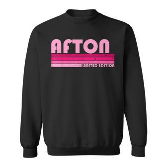 Afton Name Personalized Retro Vintage 80S 90S Birthday Sweatshirt | Mazezy