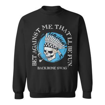 Against Me That'll Be Fun Skull Backbone Swag In Back Sweatshirt - Seseable