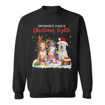 Aidi My Favorite Color Is Christmas Lights Xmas Lover Sweatshirt | Mazezy
