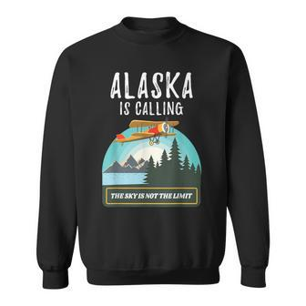 Alaska Mountain Retro Vintage Plane Bush Flying Pilot Sweatshirt | Mazezy CA