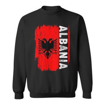 Albania Flag Albanian Family Sports Vintage Albania Sweatshirt - Seseable