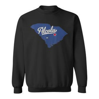 Alcolu South Carolina Sc Map Sweatshirt | Mazezy