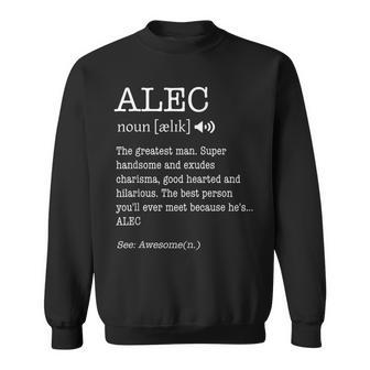 Alec Funny Adult Mens Name Definition Personalized Sweatshirt | Mazezy UK