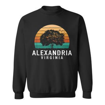 Alexandria Vintage Sunset Virginia Souvenir Sweatshirt | Mazezy