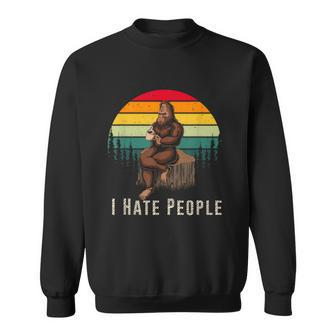 Alien And Bigfoot I Hate People Sasquatch Sweatshirt | Mazezy