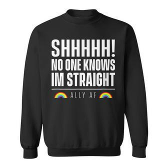 Ally Af - No One Knows Im Straight Sweatshirt | Mazezy CA