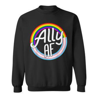 Ally Af Trans Flag Love Equality Lgbt Pride Flag Love Gay Sweatshirt | Mazezy