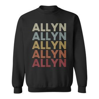 Allyn Washington Allyn Wa Retro Vintage Text Sweatshirt | Mazezy