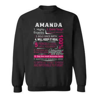 Amanda Name Gift 100 Amanda Sweatshirt - Seseable
