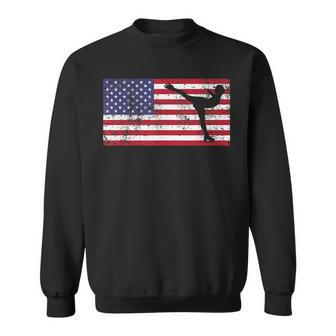 America Flag Ice Skating Skater Patriotic 4Th Of July Patriotic Funny Gifts Sweatshirt | Mazezy DE