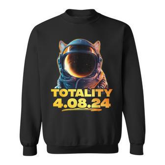 America Totality 40824 Total Solar Eclipse Cat 2024 Sweatshirt | Mazezy