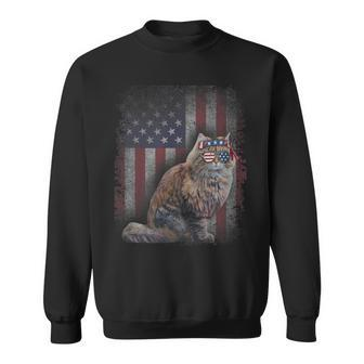 American Flag Best Ragamuffin Dad Ever Cat Dad Sweatshirt | Mazezy