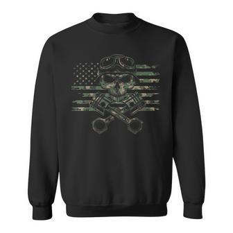 American Flag Camouflage Motorcycle Apparel Motorcycle Sweatshirt | Mazezy