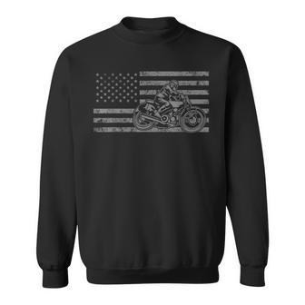 American Flag Motorcycle Vintage Biker Motorcycle Sweatshirt | Mazezy