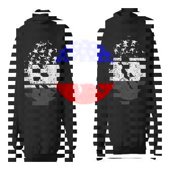 American Flag Speed Skating Vintage Retro Speed Skater Sweatshirt | Mazezy
