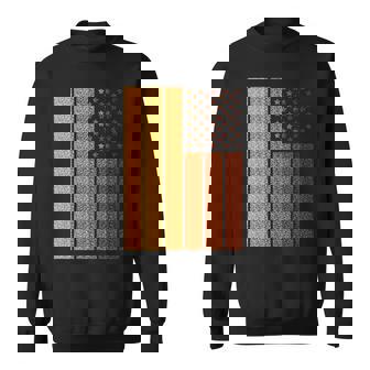 American Flag With Melanin Glitters Shades - Black Pride Sweatshirt | Mazezy