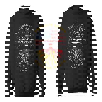 American Grown With Sicilian Roots Tree Usa Flag Idea Sweatshirt | Mazezy