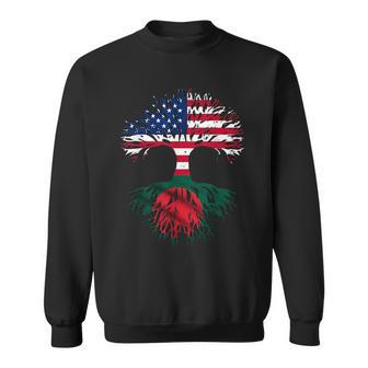 American Grown With Bangladeshi Roots Usa Flag Tree Bengali Usa Funny Gifts Sweatshirt | Mazezy AU