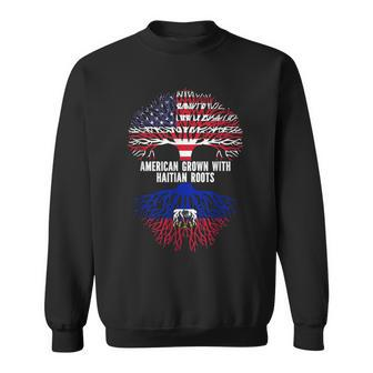 American Grown With Haitian Roots Usa Flag Sweatshirt - Seseable