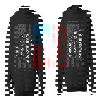 American Indian Roots Us Flag Indigenous Native American Sweatshirt | Mazezy