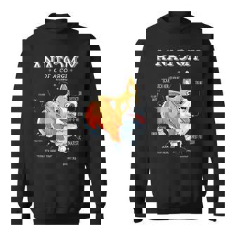 Anatomy Of A Corgi Funny Corgis Dog Puppy Sweatshirt | Mazezy