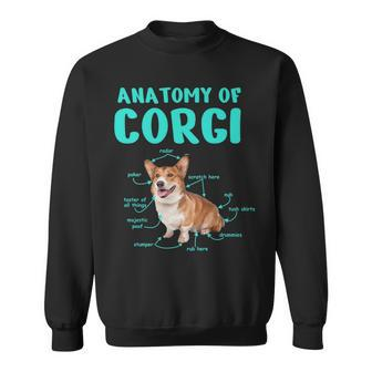 Anatomy Of A Corgi Gifts For Dog Lovers Funny Dog Owner Sweatshirt | Mazezy
