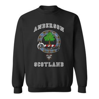 Anderson Tartan Clan Badge Athletic Style Anderson Funny Gifts Sweatshirt | Mazezy CA