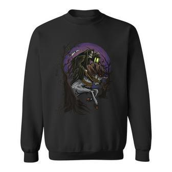 Angel Of Death Grim Reaper Scary Halloween Horror Graphic Scary Halloween Sweatshirt | Mazezy