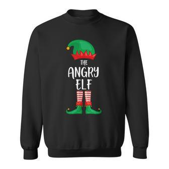 Angry Elf Christmas Party Matching Family Group Pajama Sweatshirt - Monsterry DE