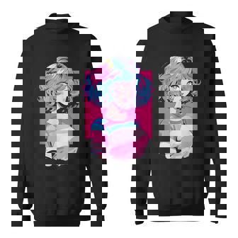 Anime Girl Anime Otaku Japanese Aesthetic Sweatshirt | Mazezy