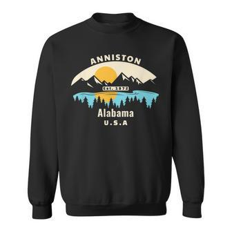 Anniston Alabama Souvenir Mountain Sunset River Sweatshirt | Mazezy DE