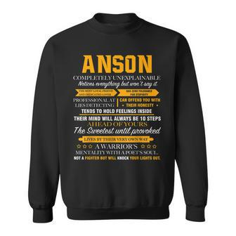 Anson Completely Unexplainable Name Front Print 1Kana Sweatshirt | Mazezy UK