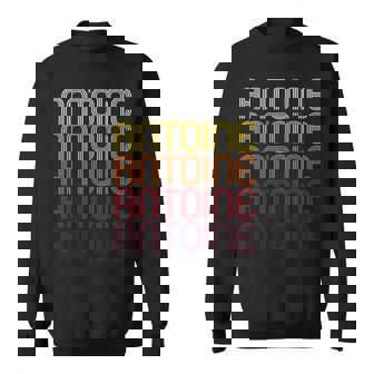 Antoine Retro Wordmark Pattern Vintage Style Sweatshirt | Mazezy