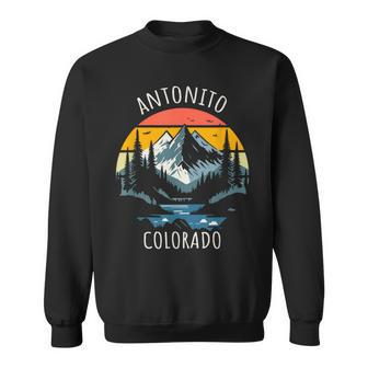 Antonito Colorado Usa Retro Style Mountain Sweatshirt | Mazezy