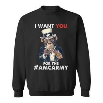 Apes Together We Strong To The Moon For The Ape Amc Army Sweatshirt | Mazezy UK