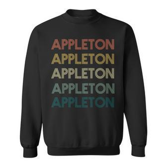 Appleton Wisconsin Pride Vintage State Wi Retro 70S Sweatshirt | Mazezy