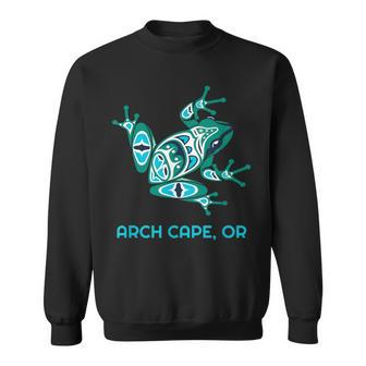Arch Cape Or Frog Pacific Nw Native American Indian Sweatshirt | Mazezy