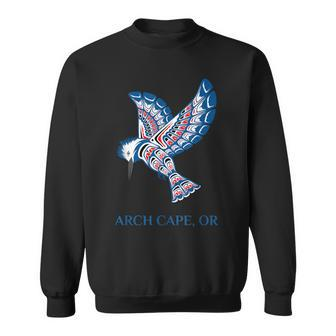 Arch Cape Oregon Native American Indian Kingfisher Bird Sweatshirt | Mazezy