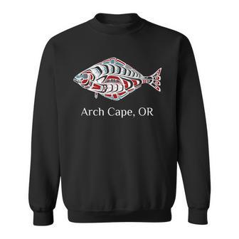 Arch Cape Oregon Native Indian American Halibut Fisherman Sweatshirt | Mazezy