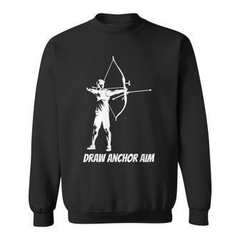 Archery Recurve Bow Draw Anchor Aim Sweatshirt | Mazezy
