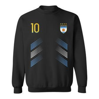 Argentina Soccer Fans Jersey Argentinian Flag Football Lover Sweatshirt - Seseable