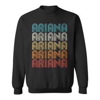 Ariana First Given Name Pride Retro Personalized Sweatshirt | Mazezy